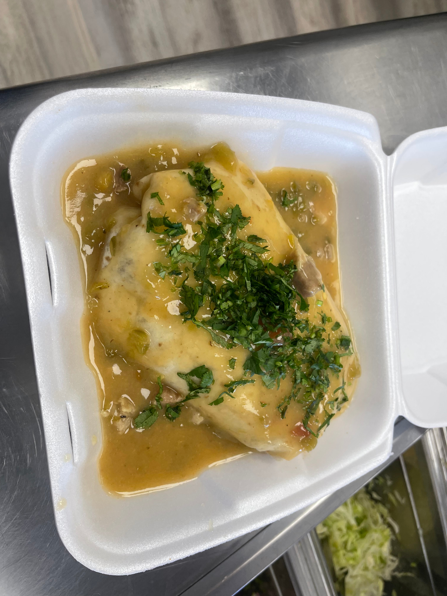Smothered burrito lunch special